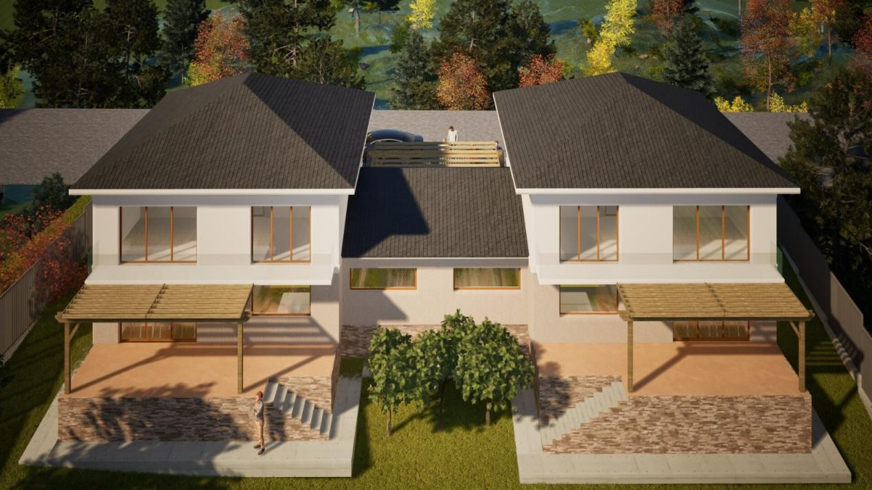 Teren 970 mp cu autorizație pentru 2 case Panorama deosebită, Zonă Ion Creanga