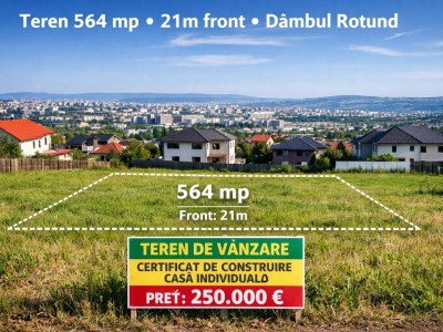 Teren de vânzare Dâmbul Rotund, Ideal casă individuală, CU scos 