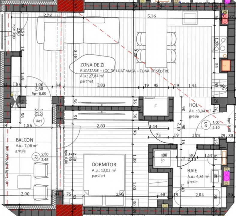 Apartament finisat in WestPeak, 49mp, garaj, zona VIvo