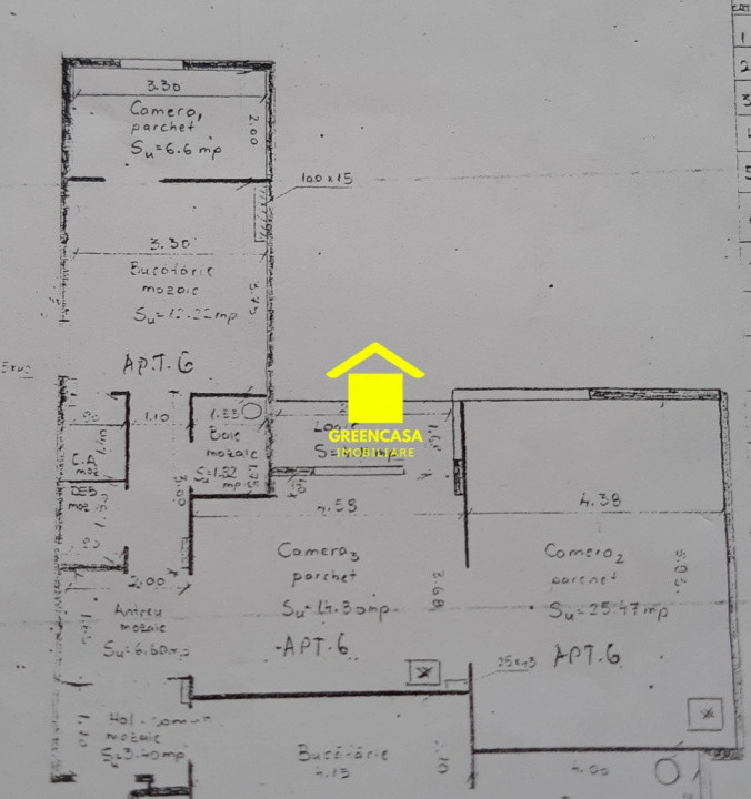 Apartament 3 camere, 73mp, Bulevardul 21 Decembrie, Cluj