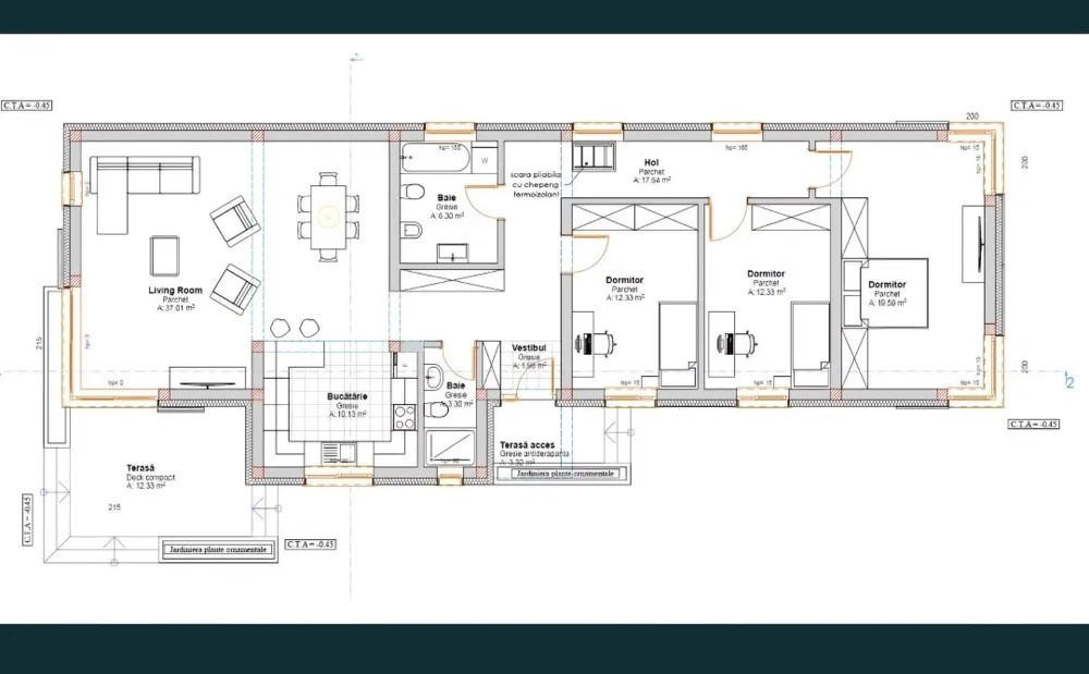 Teren in CHINTENI intravilan 554/mp cu proiect de CASA/parter