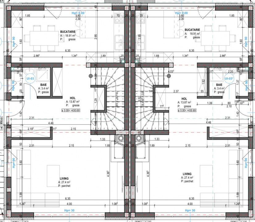 Casa/ Duplex , Dambul Rotund, 171mp utili, 250mp teren 