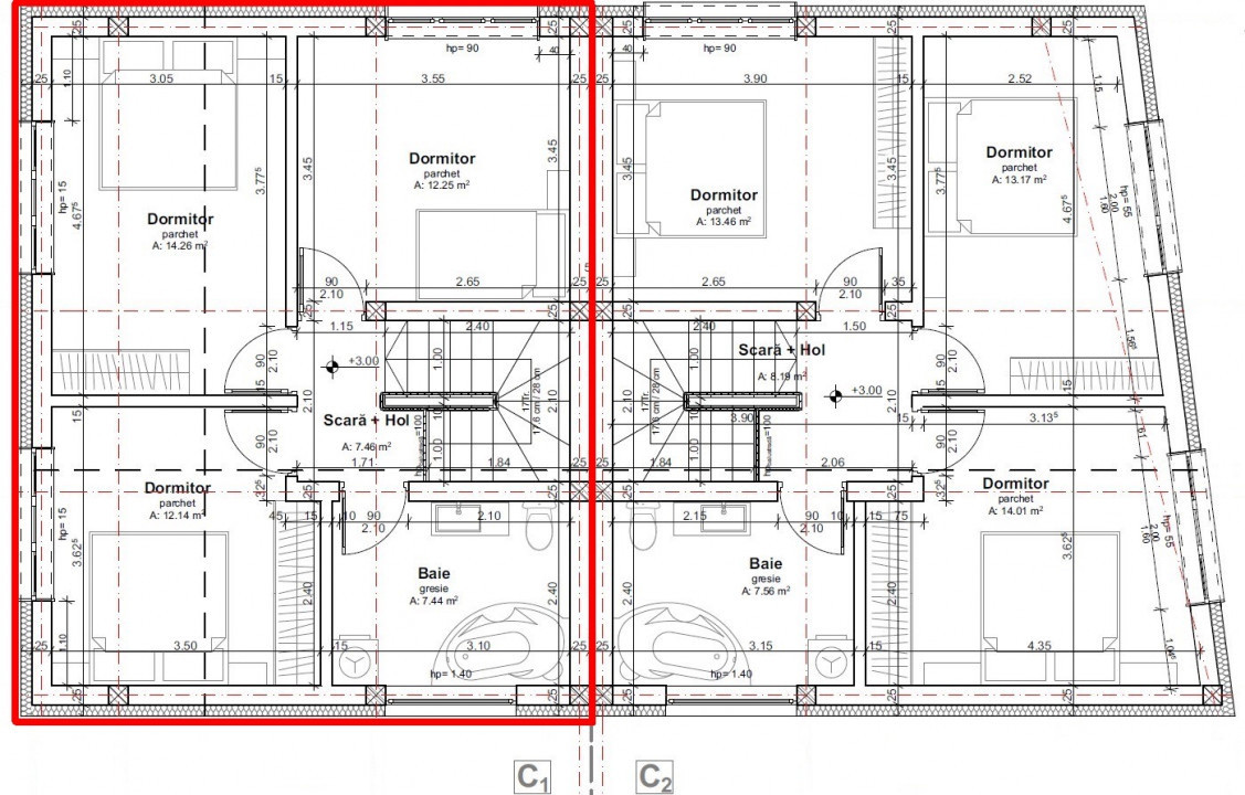Duplex cu panorama asupra orasului zona Dambul Rotund