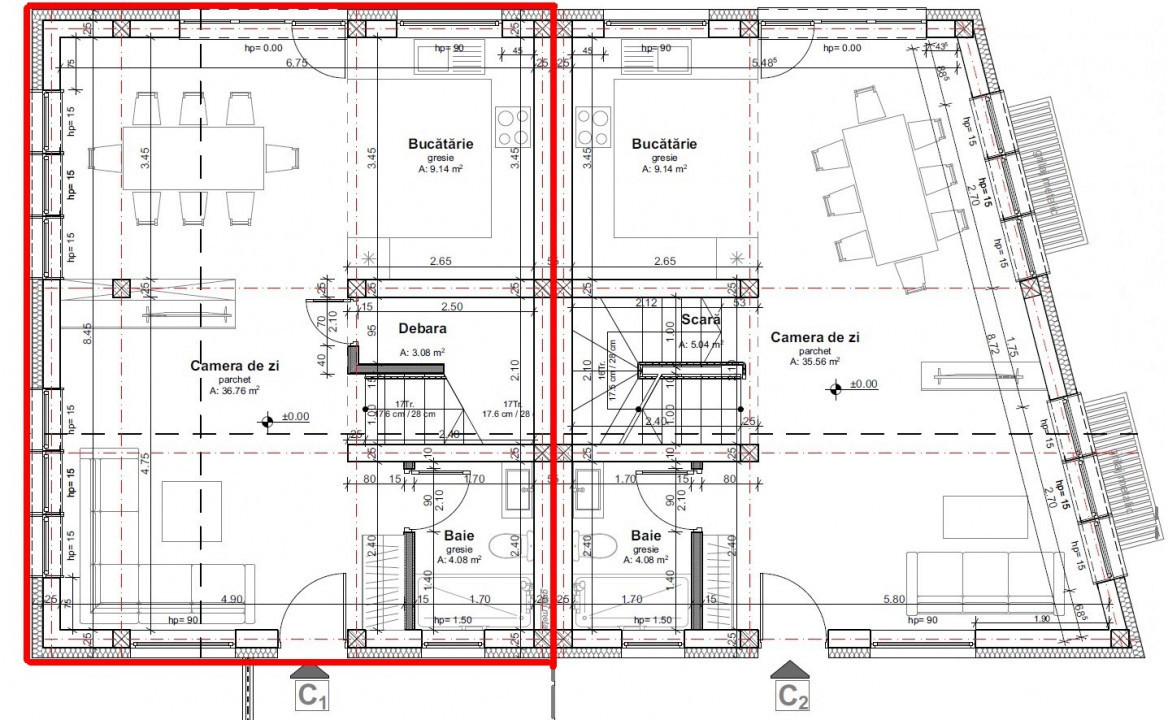 Duplex cu panorama asupra orasului zona Dambul Rotund