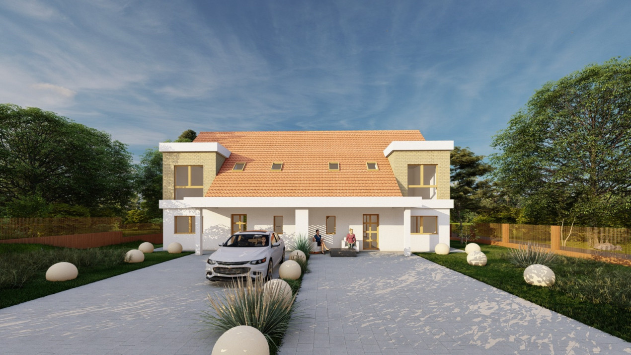 Duplex de vânzare, 118mp utili, 325mp teren pe unitate