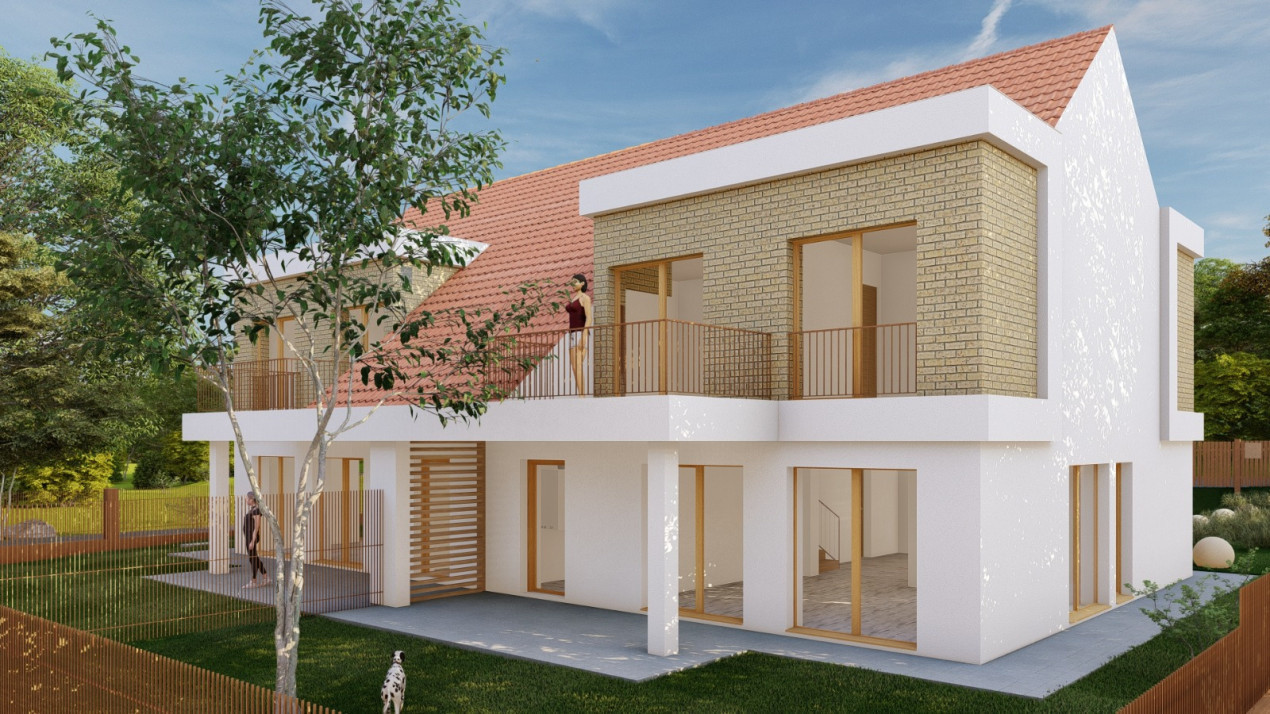 Duplex de vânzare, 118mp utili, 325mp teren pe unitate