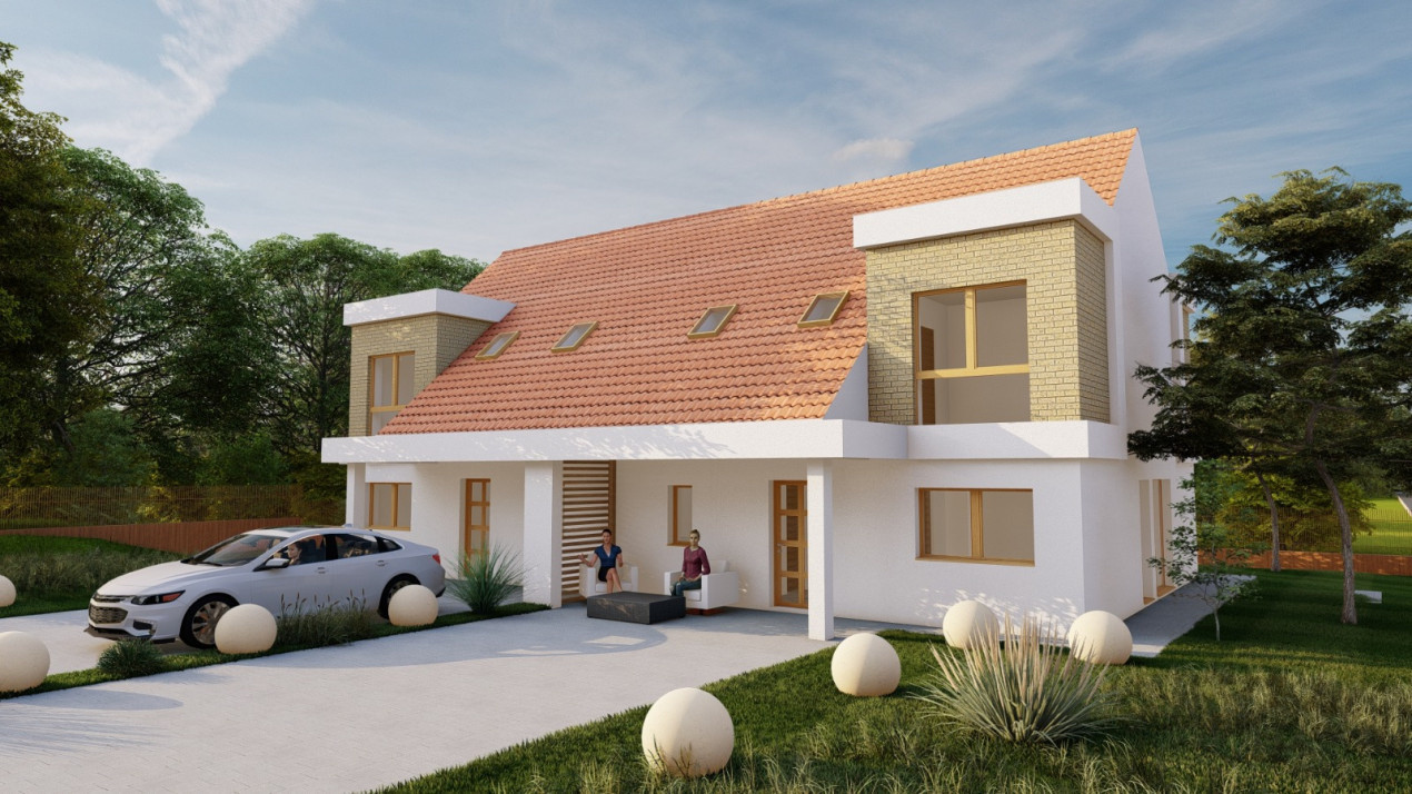 Duplex de vânzare, 118mp utili, 325mp teren pe unitate