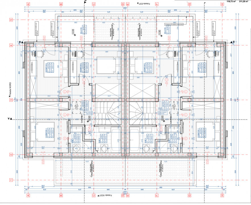 Duplex de vânzare, 118mp utili, 325mp teren pe unitate