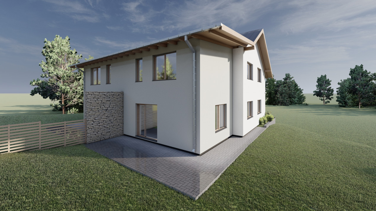 Duplex de vânzare, 120mp utili, 550mp teren pe unitate