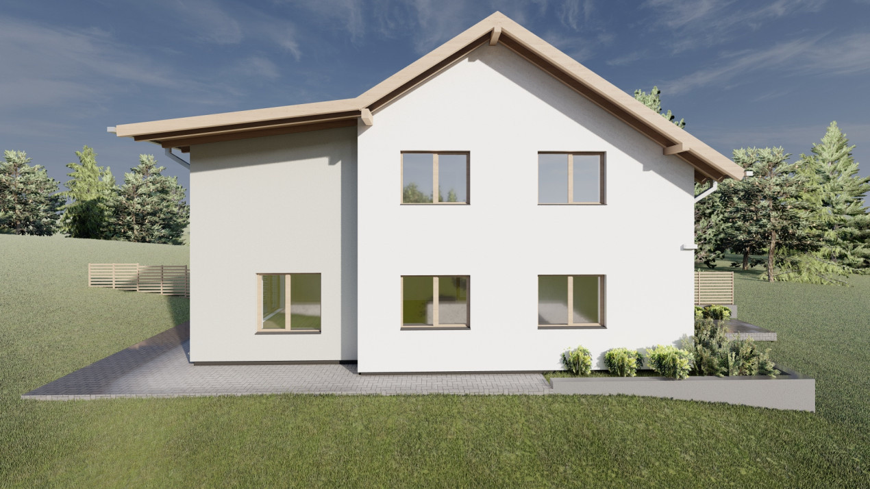 Duplex de vânzare, 120mp utili, 550mp teren pe unitate