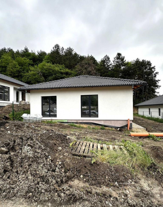 Casa pe un singur nivel, in sat Popesti, 100mp utili, 500mp teren