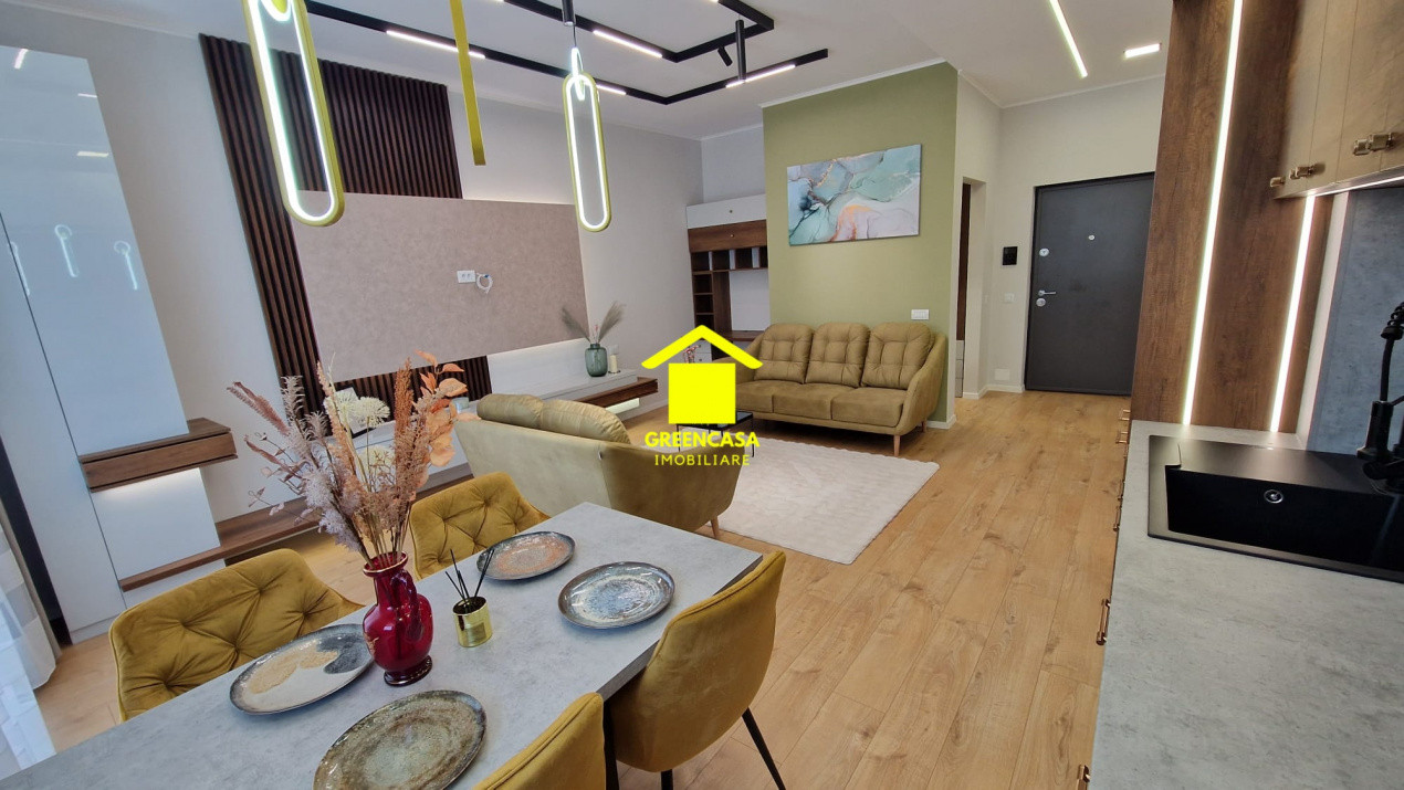Apartament lux 2 camere, 52mp+terasa 9,35mp, zona Vivo, Floresti