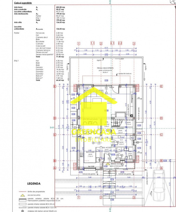 Casă individuală 136 mp utili , 360 mp teren liber , Chinteni