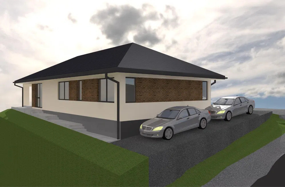 Casa pe un nivel, in Popesti Baciu, 120mp utili, 600mp teren