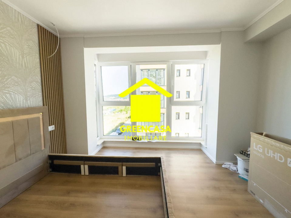 Apartament finisat, 3 camere, 55mp, balcon de 6mp, zona Sesul de Sus
