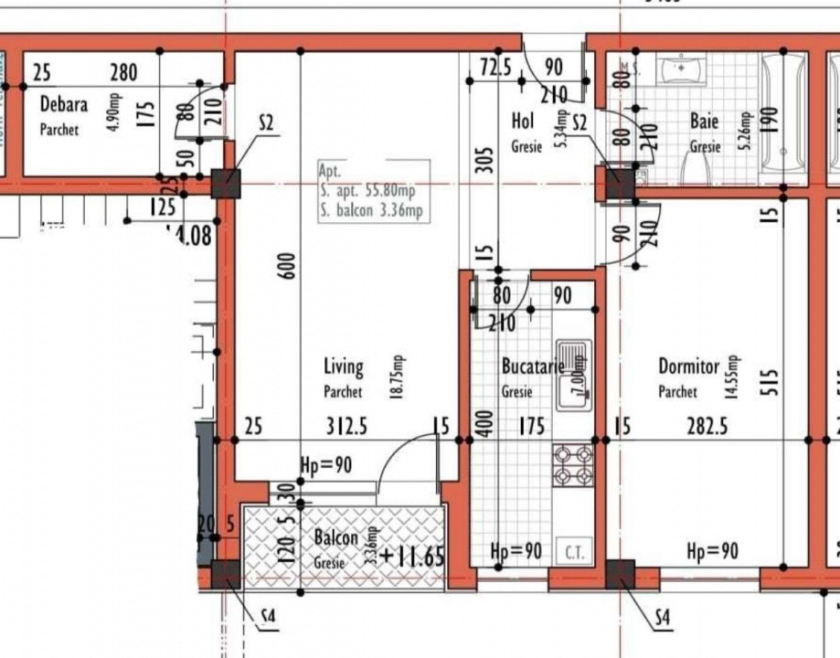 Apartament 2 camere, bloc nou, zona Dambul Rotund