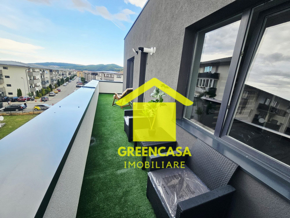 Apartament la cheie cu terasa, zona Terra , parcare .