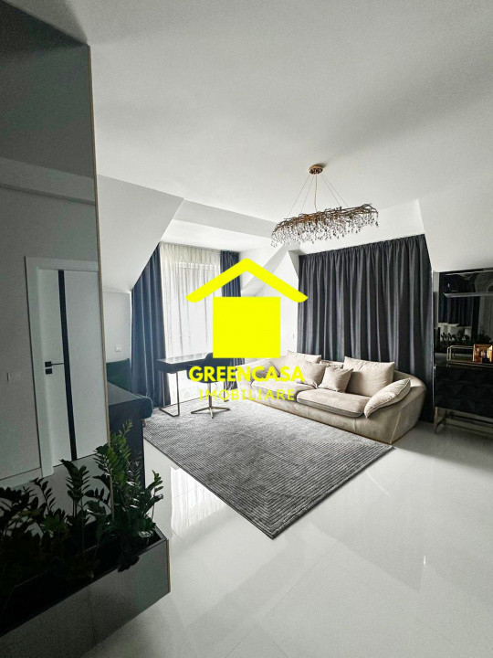 Apartament superfinisat, 3 camere, 5 balcoane, 2 bai, parcare, zona Vivo