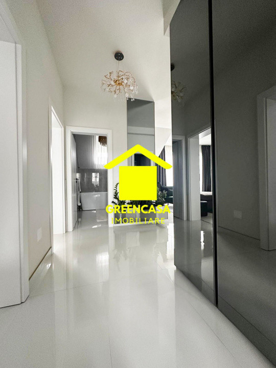 Apartament superfinisat, 3 camere, 5 balcoane, 2 bai, parcare, zona Vivo