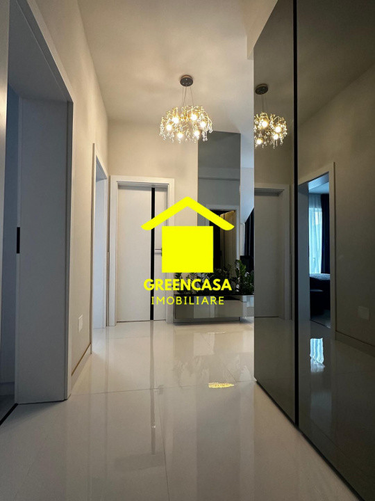 Apartament superfinisat, 3 camere, 5 balcoane, 2 bai, parcare, zona Vivo