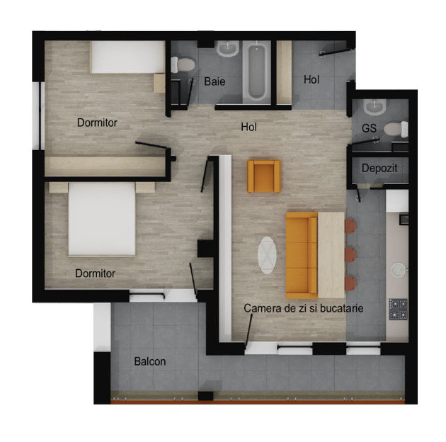 Apartament 3 camere, finisat, 64mp + balcon 12mp, zona Muzeul Apei