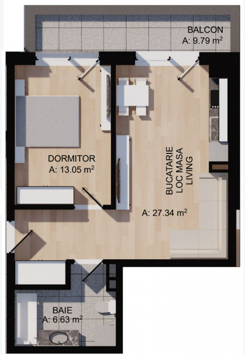 Apartamente semifinisate de 2 si 3 camere, in zona Ultracentrala
