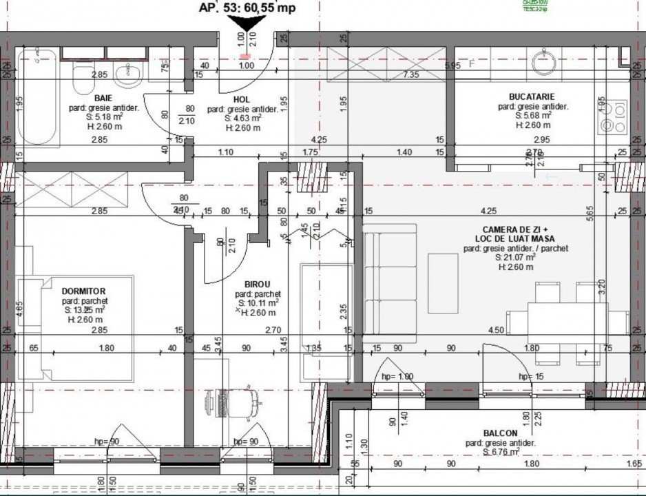 Apartament 3 camere, terasa, bloc nou, Chinteni, Beta Residence