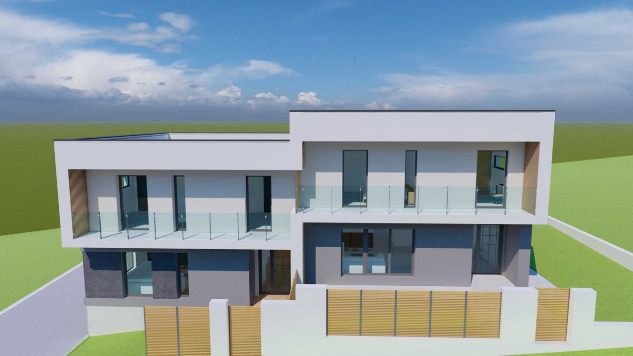 Casă semifinisată 135 mp, teren 205 mp, zona Auchan – Iris