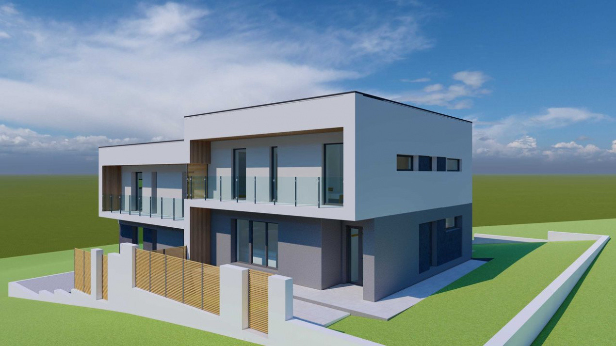 Casă semifinisată 135 mp, teren 205 mp, zona Auchan – Iris