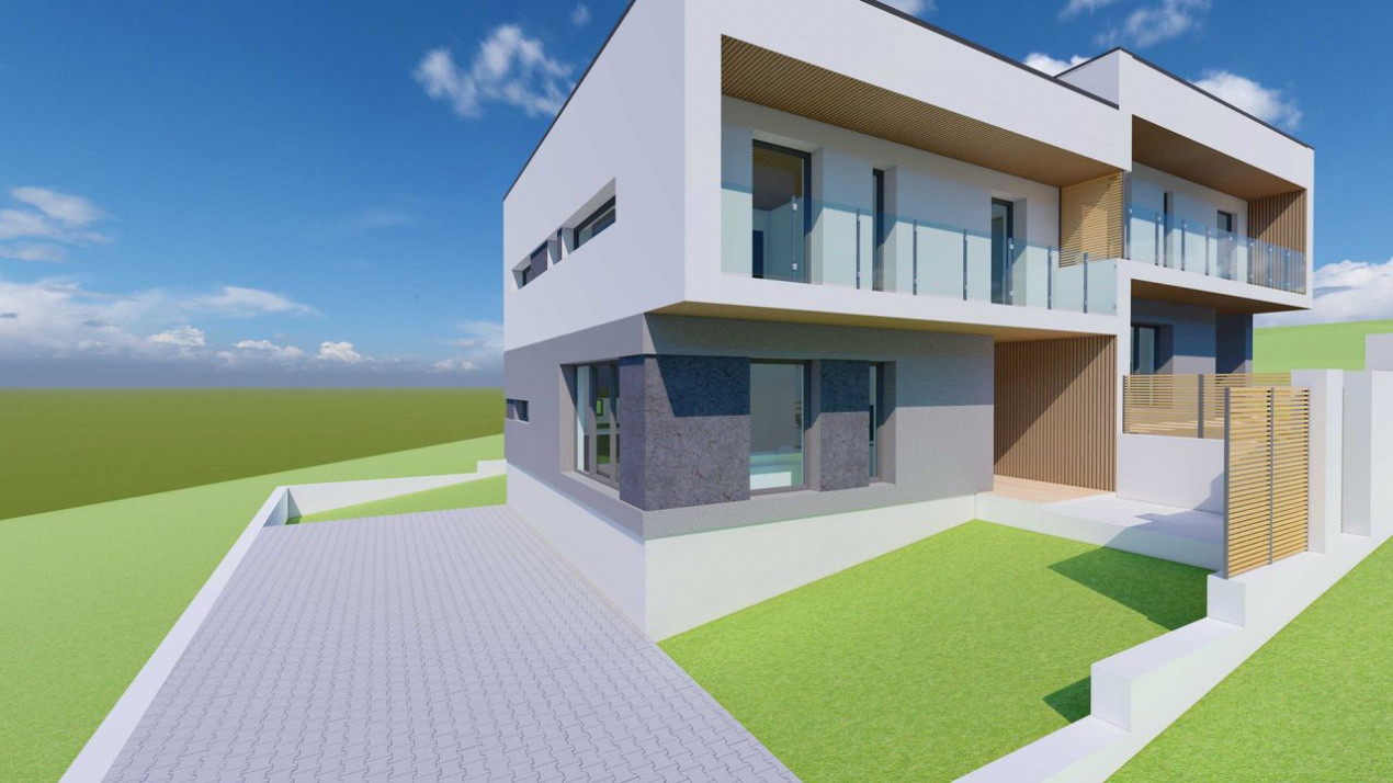 Casă semifinisată 135 mp, teren 205 mp, zona Auchan – Iris