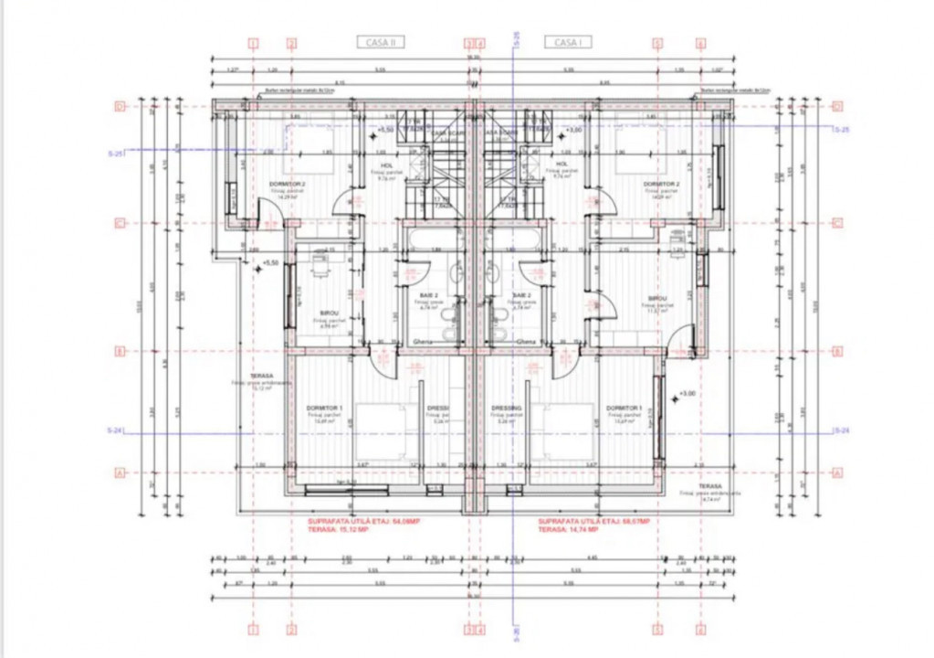 Casă cuplata, 181mp utili, zona ANL, Florești 