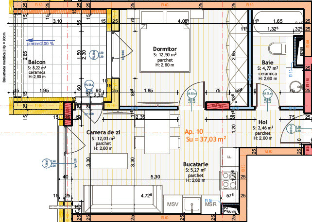 Apartament finisat, 2 camere, 37mp, balcon, complex nou, Somesului, Floresti