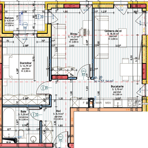 Apartament finisat, 3 camere, balcon, complex nou, Somesului, Floresti