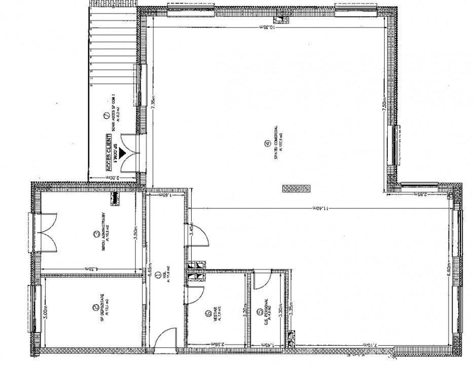 Vanzare spatiu comercial, 198mp, parter, semifinisat, zona Eroilor, Floresti